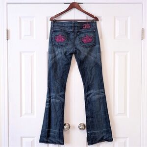 Authentic Y2K Vintage Rock & Republic McBling Women’s Jeans Pink Stitching